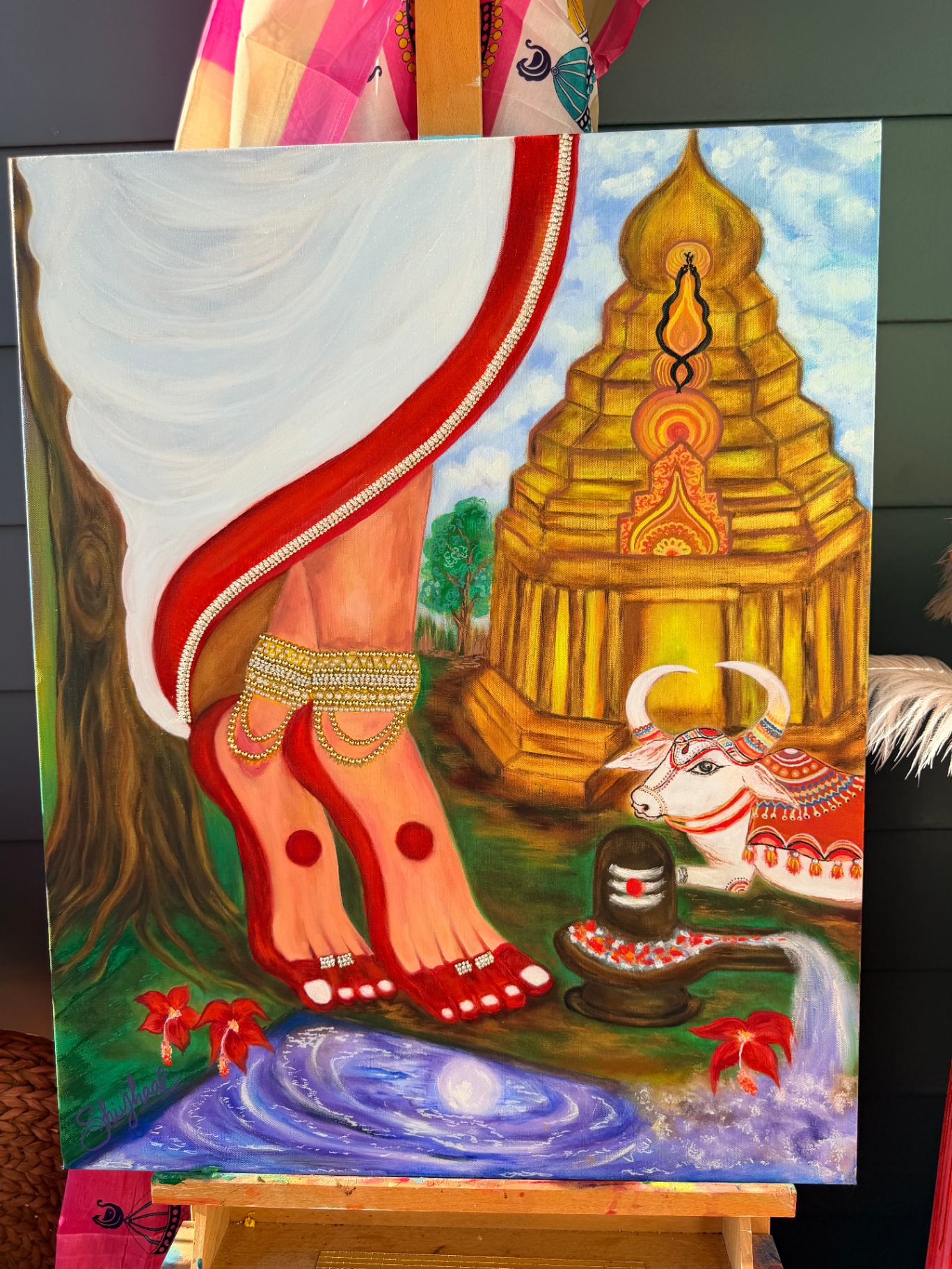 Shiv Shakti Within Shiv Shakti Within — original spiritual painting of the divine masculine and feminine union by Shivangi